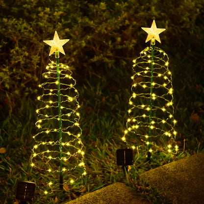 Árbol de Navidad para exterior con luz solar
