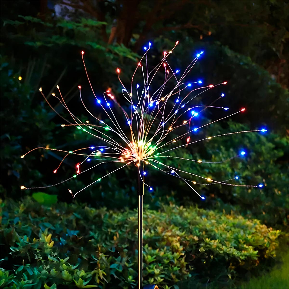 Hermosa Luz Fuego Artificial solar  Multicolor