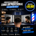 👉 Resultados de barbería desde casa con visión 360° real - Espejo Triptico 360