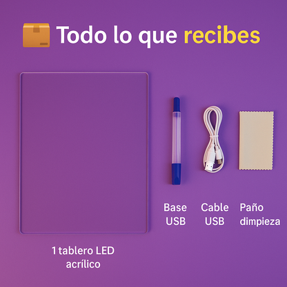 Escribe. Ilumina. Sorprende. - TABLERO LED