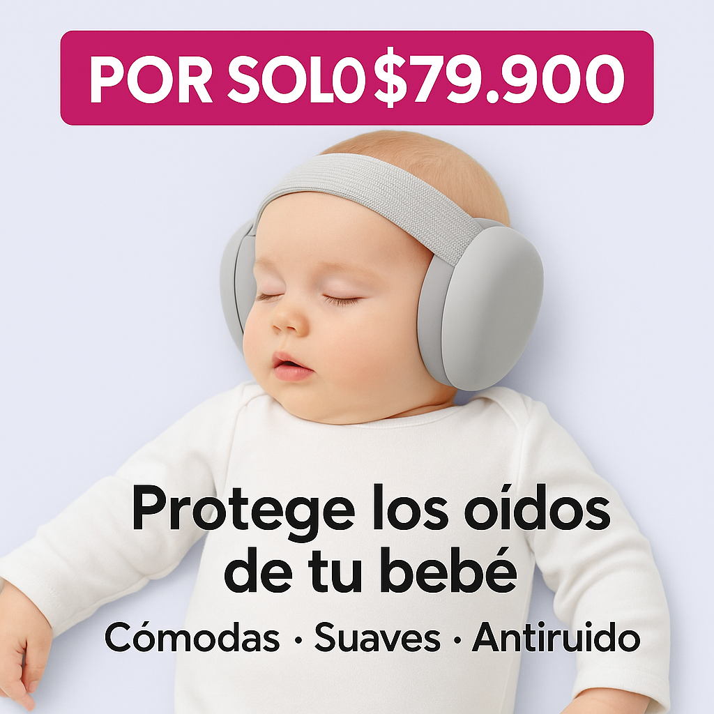 Dile adiós a los ruidos molestos, dale paz a tu bebé - AUDIFONOS CANCELACION DE RUIDO