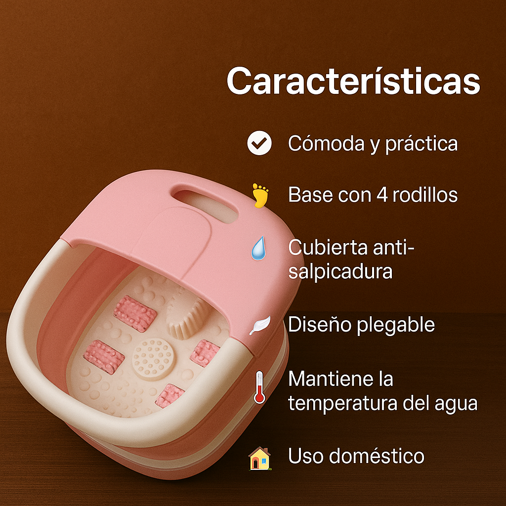 Masaje, calor y confort en un solo producto - Tina Masajeadora Eléctrica Plegable