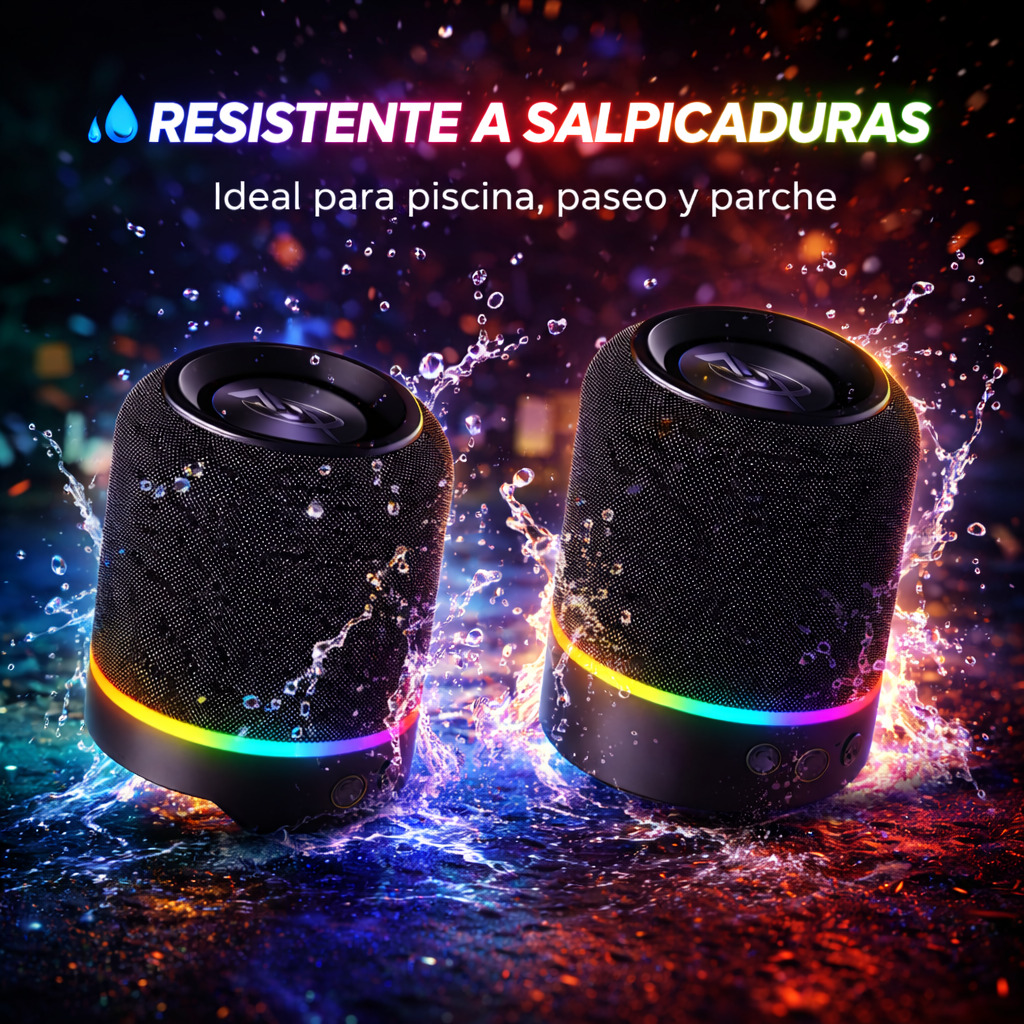 SE PEGA DONDE SEA, APRUEBA DE AGUA, TODO EN UNO SOLO CON ESTE BAFLE 2 EN 1