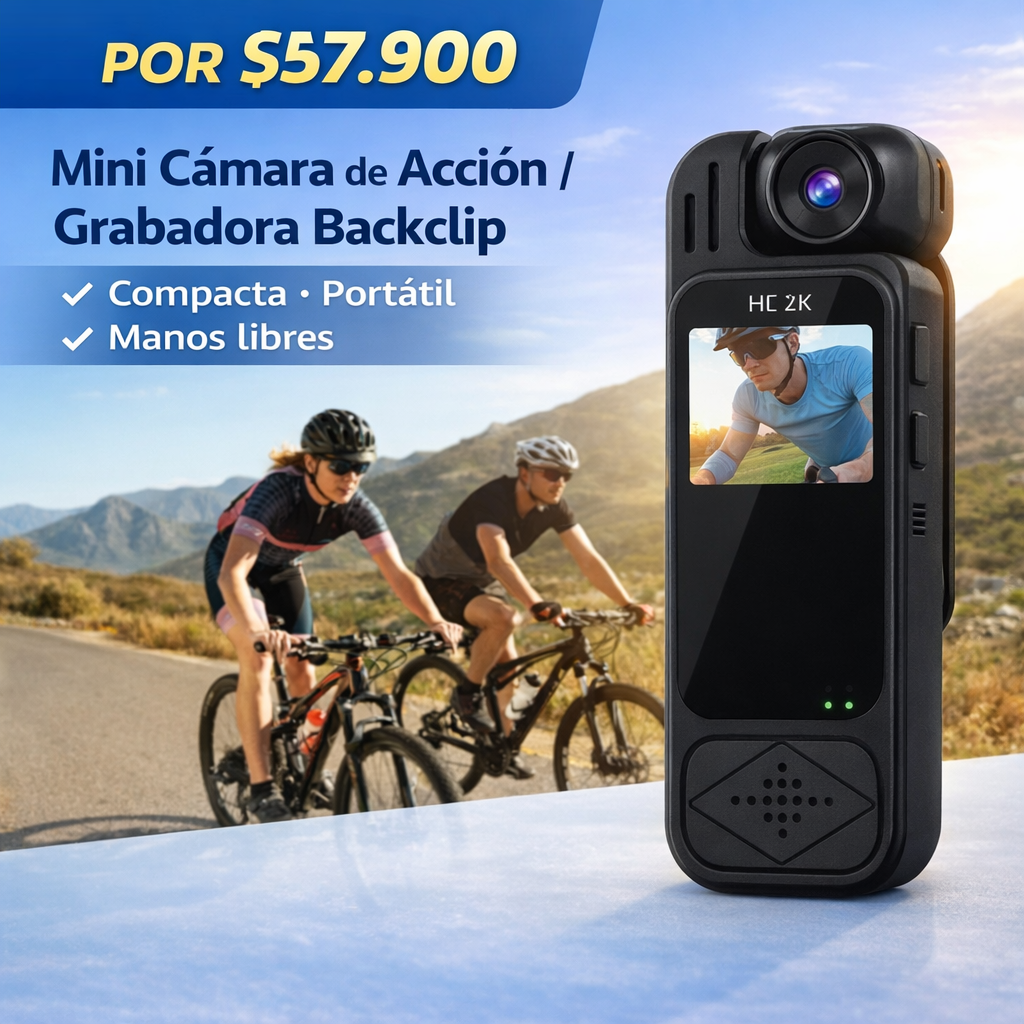 La cámara compacta que va contigo a todas partes - GRABADORA BACKFLIP