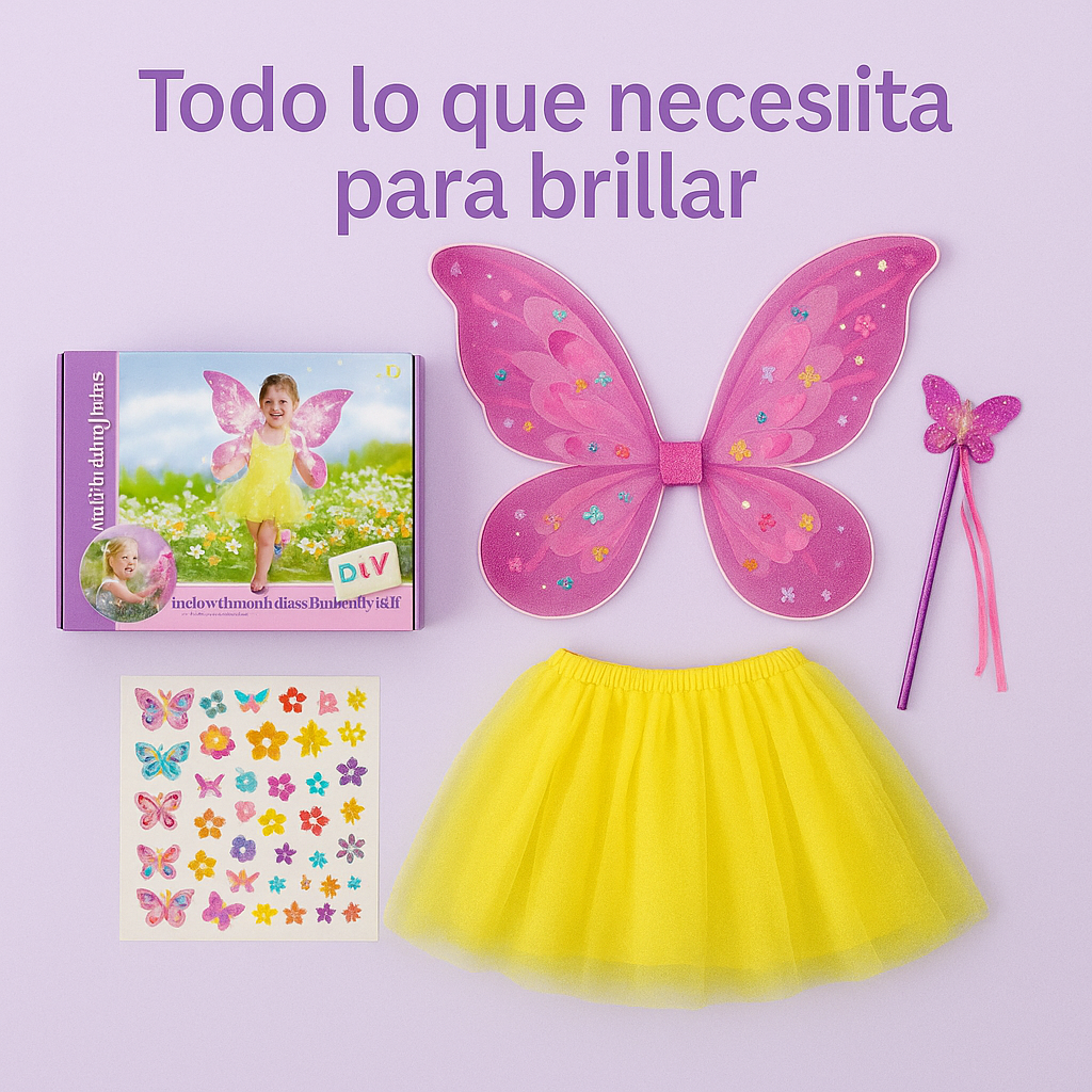 El disfraz que hace sentir a tu niña como un hada de verdad. - ALAS DE MARIPOSA.