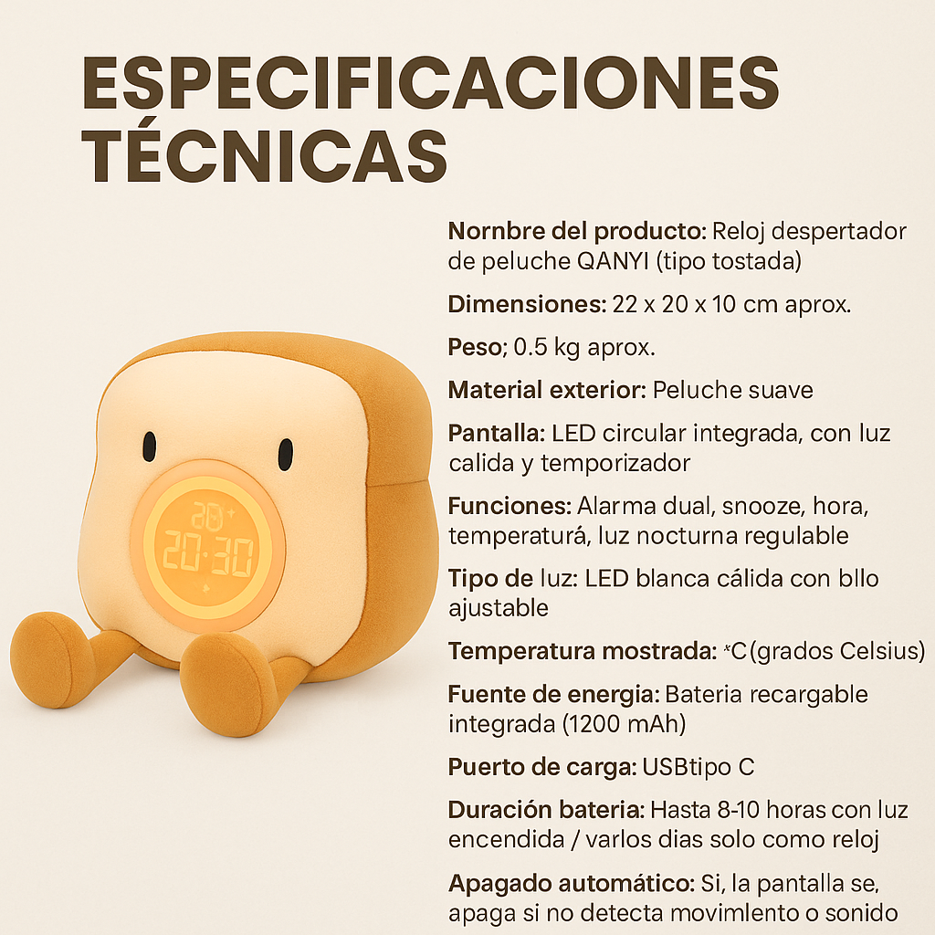 El compañero perfecto para dormir y despertar. ¡No más llantos! - PELUCHE DESPERTADOR