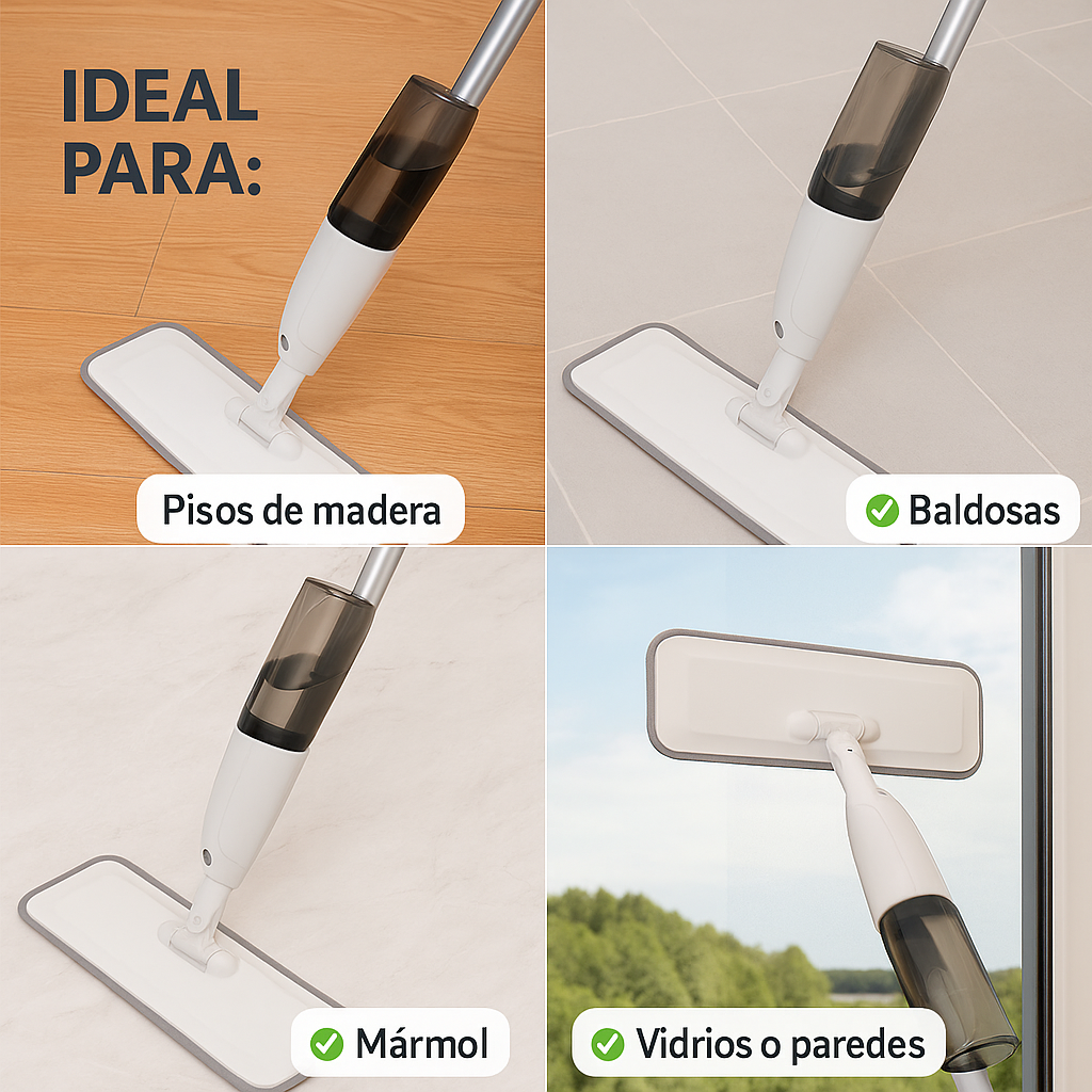 Transforma tu manera de limpiar. - TRAPEADOR CON SPRAY